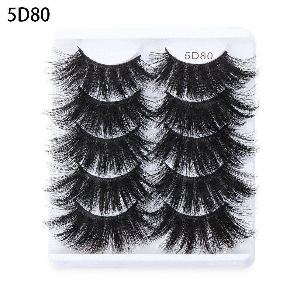 Set 5 Cặp Lông Mi Giả Mềm Mại Và Dày Hiệu Quả MIH SKONHED