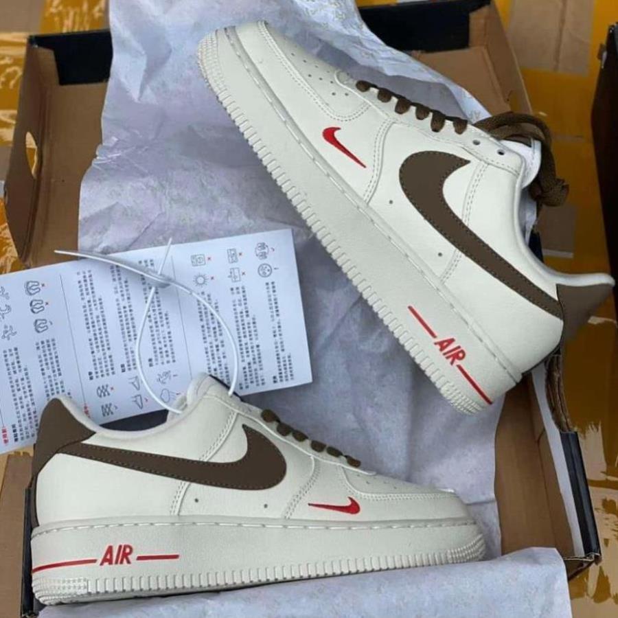 Giày thể thao Nike_AF1 vệt nâu, Giày sneaker Air Force 1 Low White Brown nam nữ cực chất dễ phối đồ 2022 | BigBuy360 - bigbuy360.vn