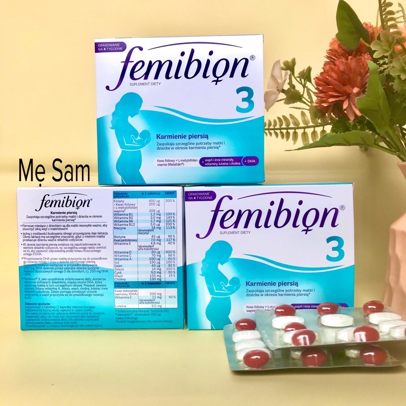 Vitamin bầu FEMIBION số 0,1,2,3 số 1 Châu Âu