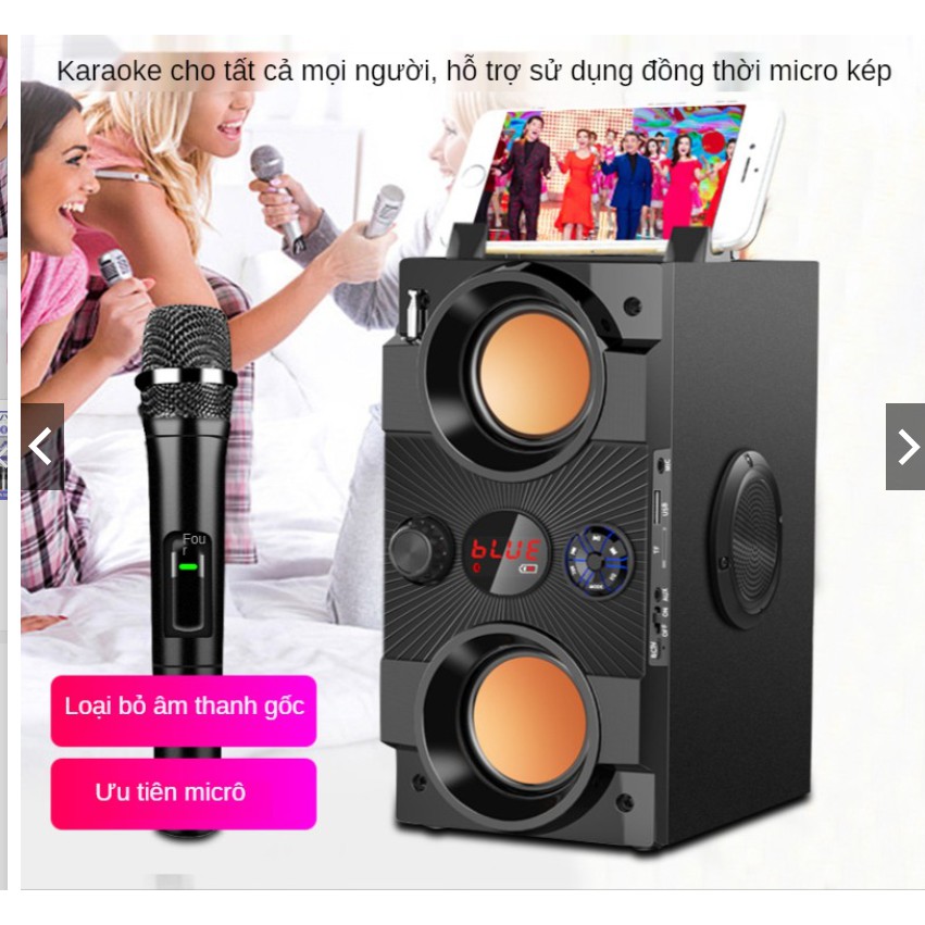 Loa karaoke Bluetooth,loa â+ micro có dây  MẨU MỚI A061 2021 mã a3000 mic ko dây