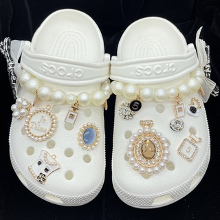 Phụ kiện trang trí giày crocs đính ngọc trai giả dễ thương