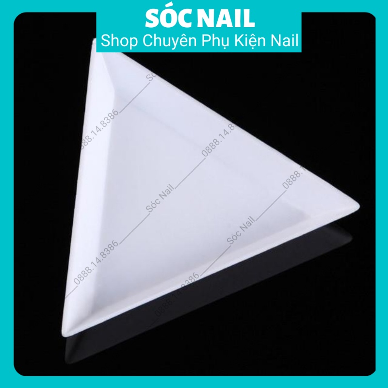 Khay Tam Giác Đựng Phụ Kiện Nail, Đựng Đá Làm Móng
