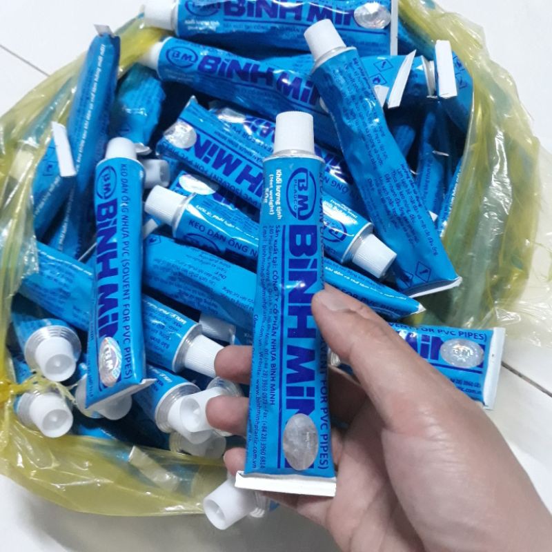 KEO BÌNH MINH DÁN ỐNG NHỰA PVC 25g, 5g ,100g.