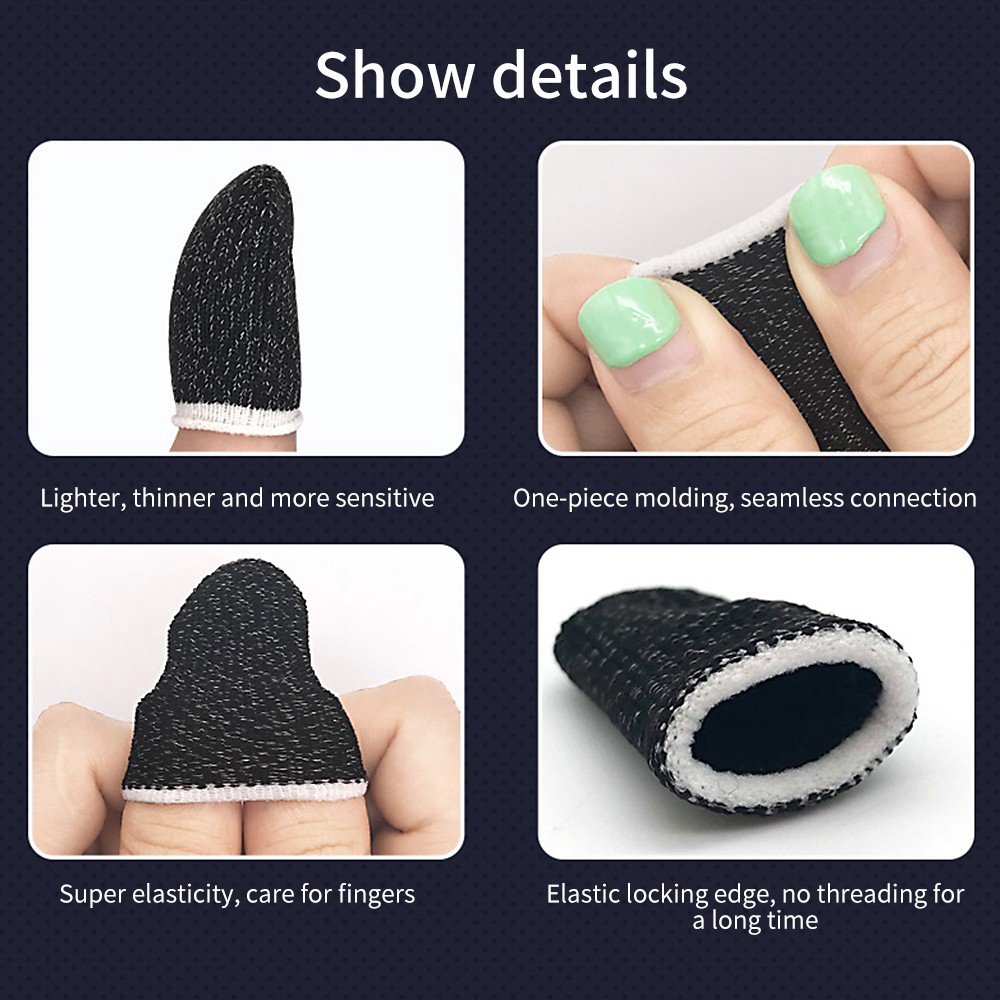 2 cái bọc ngón tay chống đổ mồ hôi bám vân tay chơi game điện thoại | BigBuy360 - bigbuy360.vn