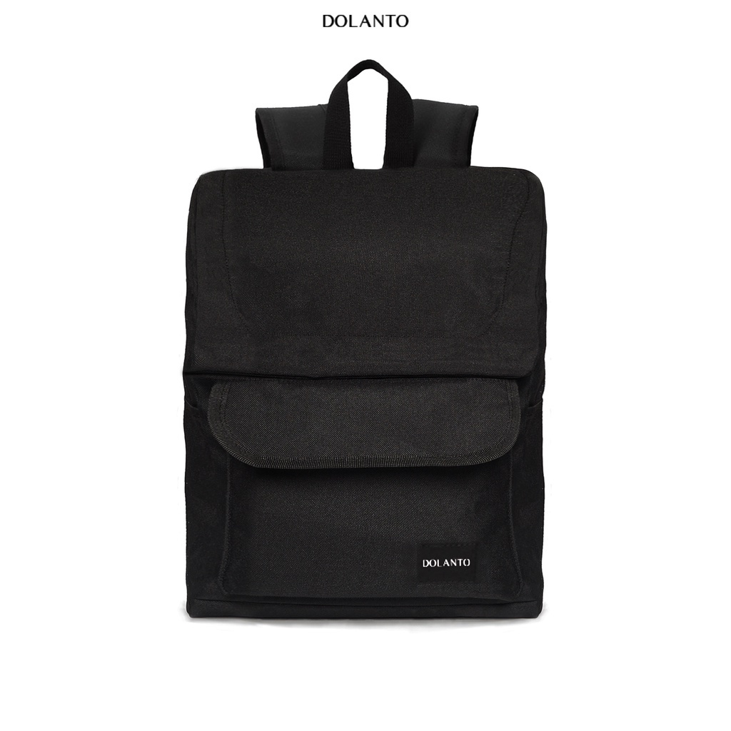 Balo Đi Học DAILY Chống Nước Cao Cấp Thời Trang Rẻ Đẹp Nhẹ Vải Canvas Đen Đựng Laptop Đi Chơi Du Lịch Nam Nữ DOLANTO - H