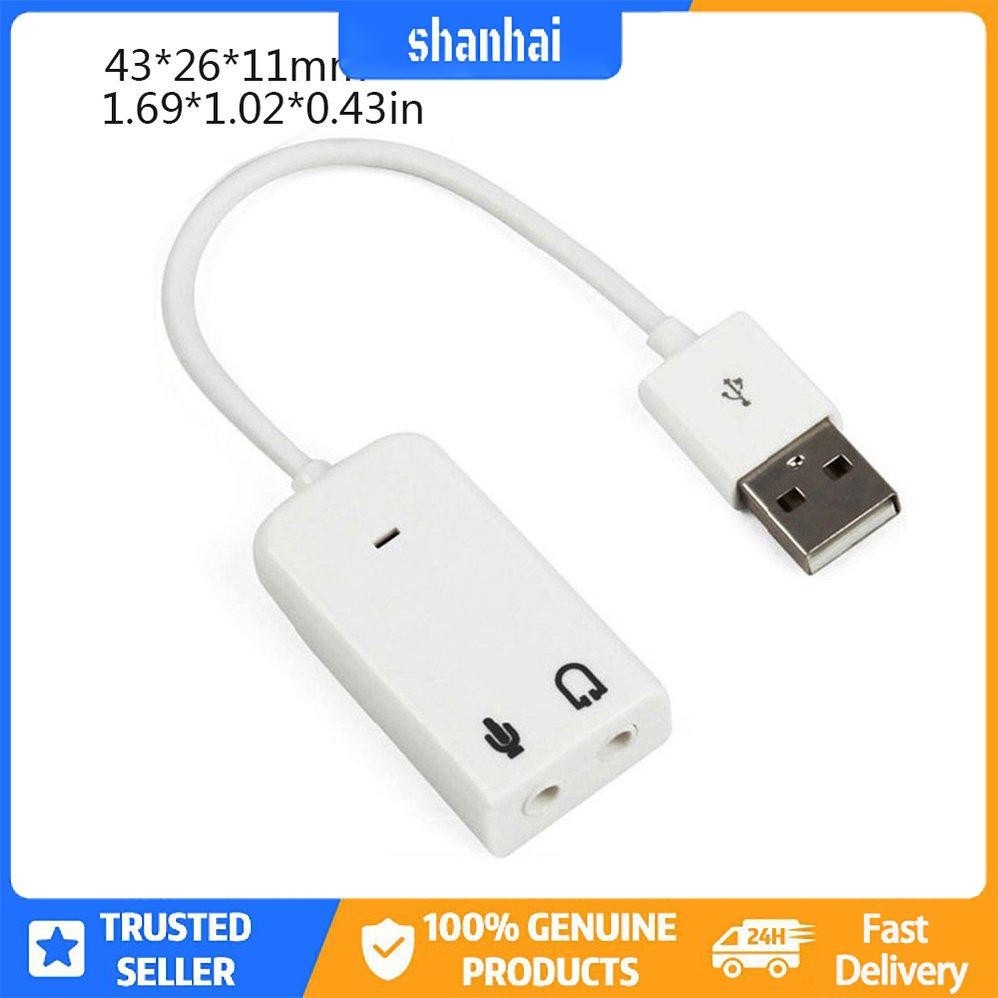 2.0 Ảo 7.1 Kênh bên ngoài Usb Âm thanh Bộ chuyển đổi Âm thanh Card âm thanh Âm thanh