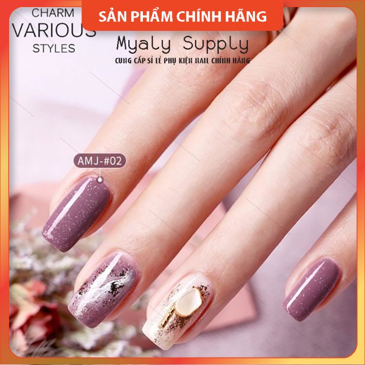 Set Sơn Nhũ Giả Bột AS Chai Đỏ Nắp Nhọn 9 Chai Cao Cấp AMJ SP000322