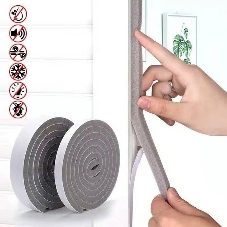 Dải keo dán xốp chất lượng cao chặn cửa kín gió và cách âm dùng cho cửa ra vào và cửa sổ