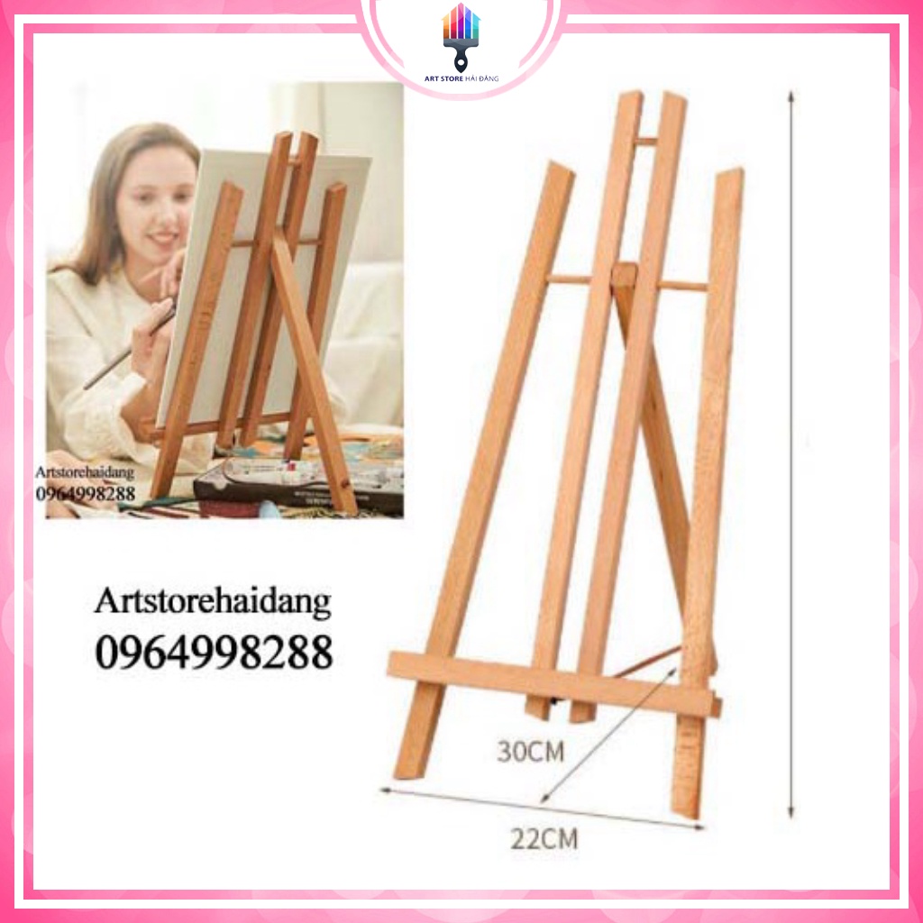 Giá vẽ mini siêu đẹp Phủ bóng PU  gập gọn tiện lợiCao 50cm hàng cao cấp