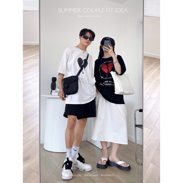 Áo thun unisex, áo phông rộng black work independent brand 5793
