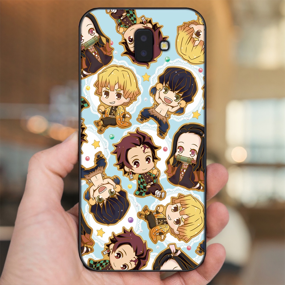 Ốp lưng Samsung J6 Plus viền đen in hình Zenitsu Kimetsu no Yaiba