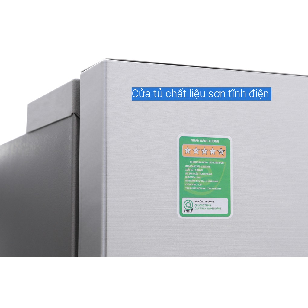 [MIỄN PHÍ VẬN CHUYỂN - LẮP ĐẶT]- RL4034SBAS8/SV - Tủ Lạnh Inverter Samsung RL4034SBAS8/SV (424L) - Hàng Chính Hãng