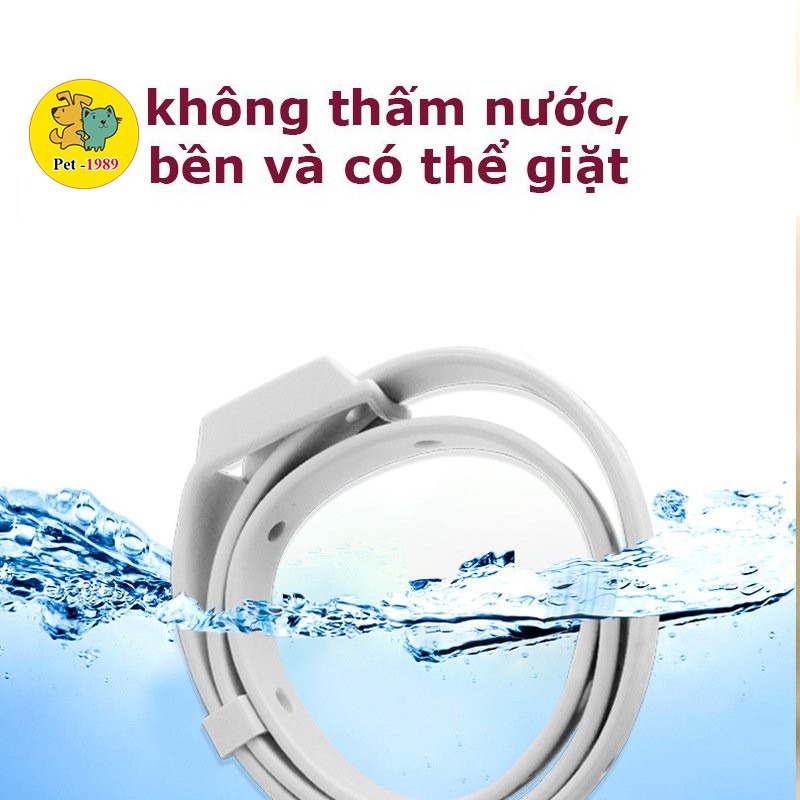 Vòng cổ chống ve rận bọ chét chó mèo cao cấp - Vòng cổ chống bọ chấy trên da lông chó , mèo kháng nước Pet-1989