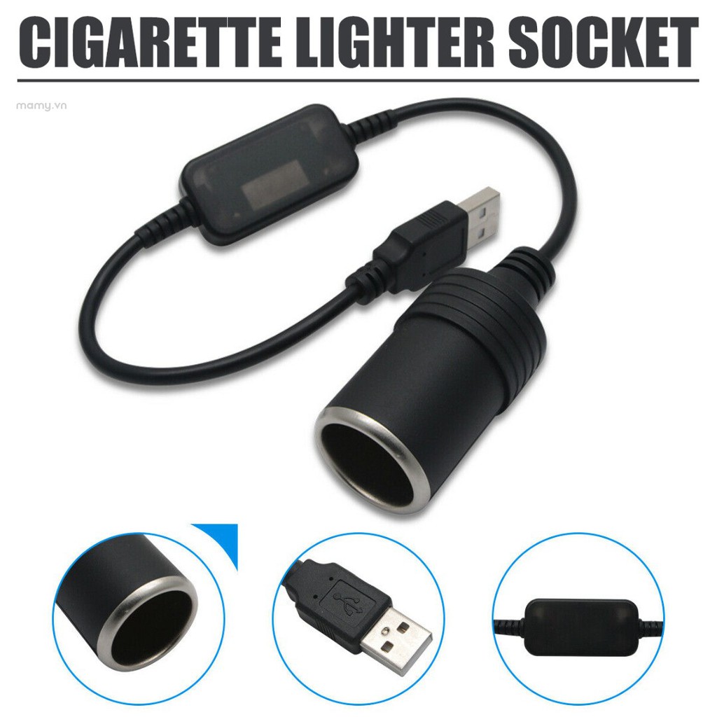 Tẩu Sạc Chuyển Đổi USB 5V Sang 12V Cho Xe Hơi