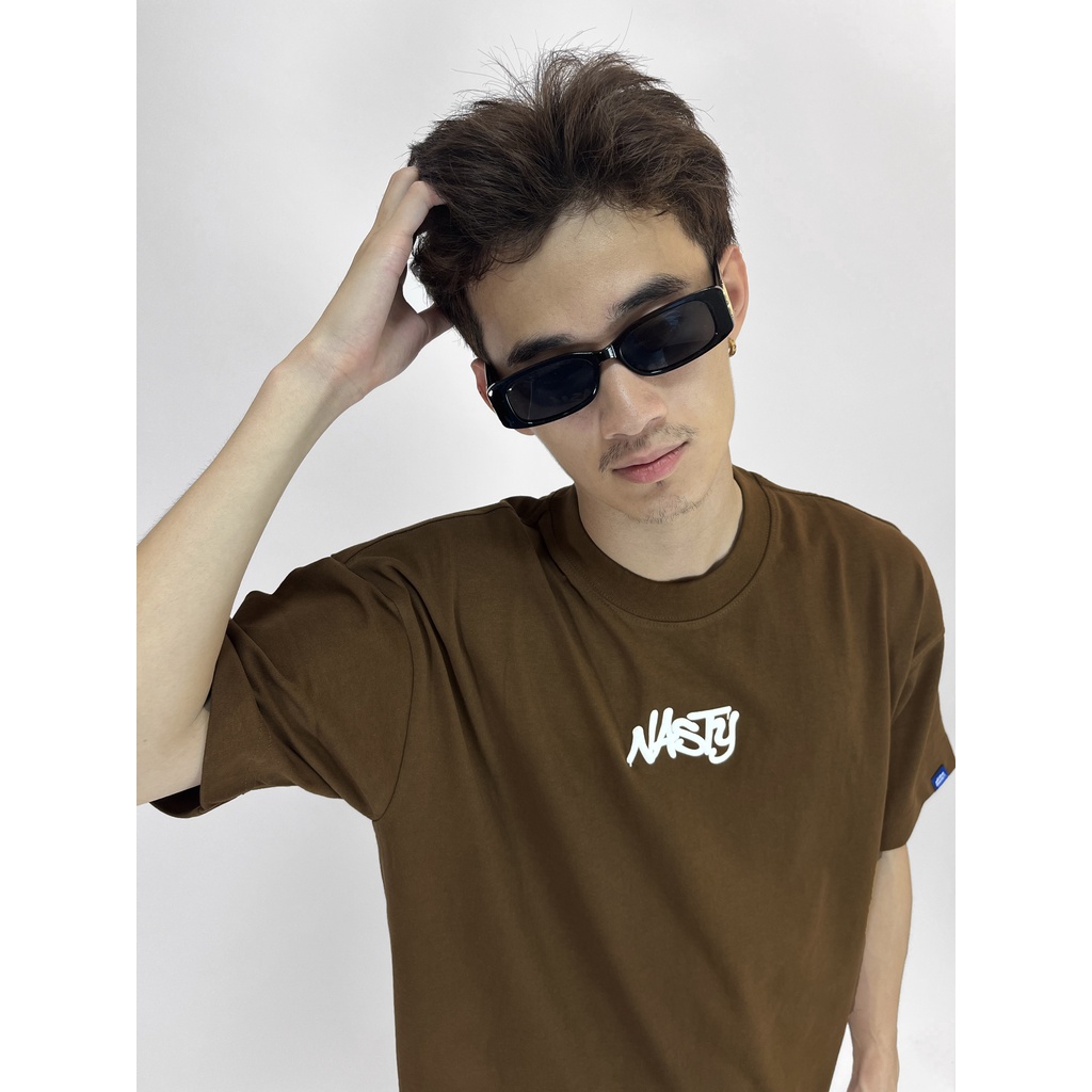 Áo Thun All The Basic - In Nổi - Nasty collection - Nâu - vải 250g