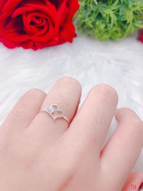 NHẪN TIM BẠC TA DÁNG MỚI SIÊU XINH