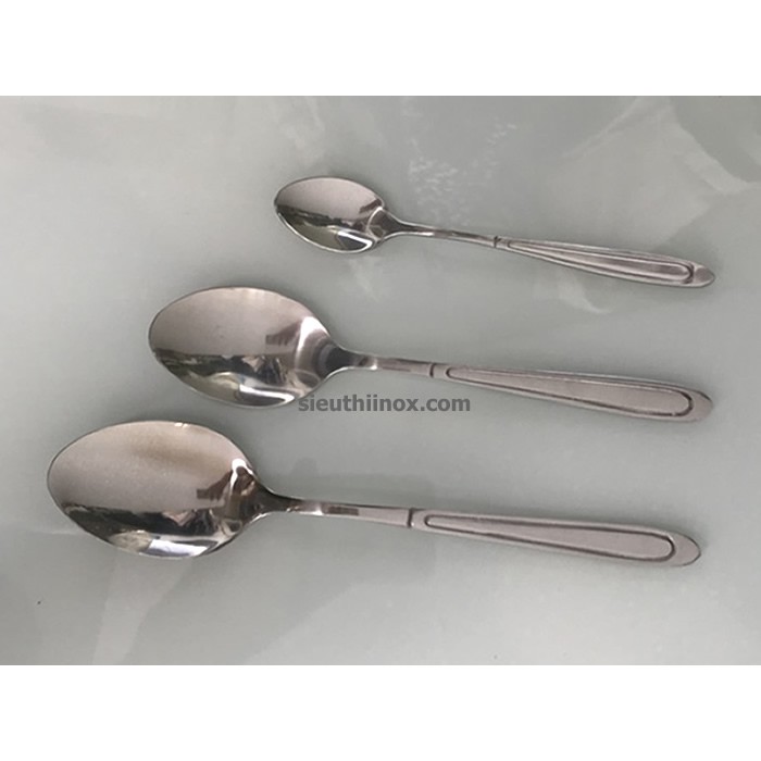 Thìa dĩa inox đúc cao cấp (thìa xanh)