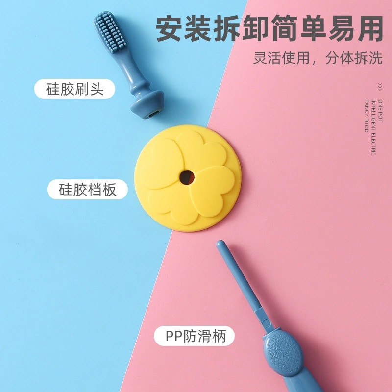 Bàn chải tập đánh răng bằng silicon mềm cho bé