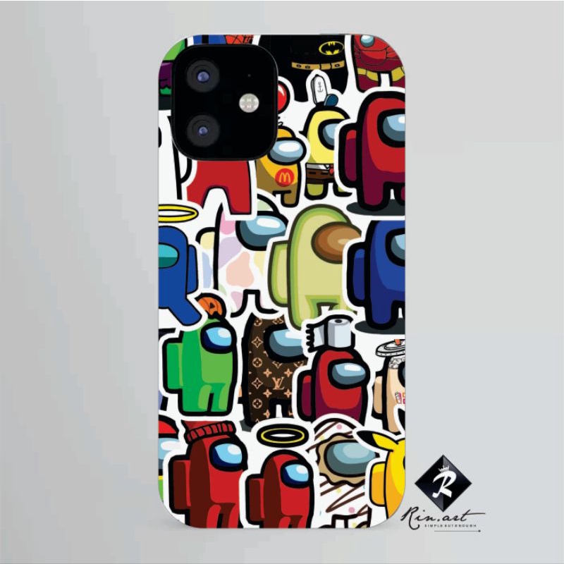 Bộ 200 sticker chủ đề Among Us chất liệu chống nước dán trang trí vali mũ bảo hiểm xe máy laptop điện thoại