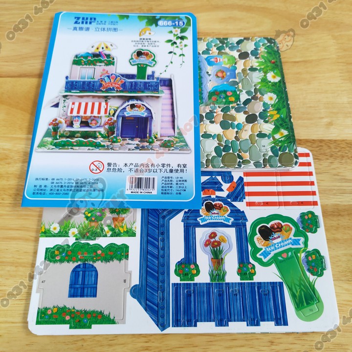 Bộ xếp hình 3d puzzle cho bé, ghép hình sáng tạo