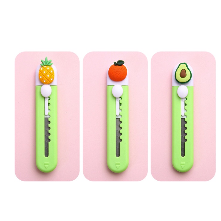 Dao rọc giấy mini thiết kế dễ thương hình ngôi sao, quả bơ, đám mây, quả dứa