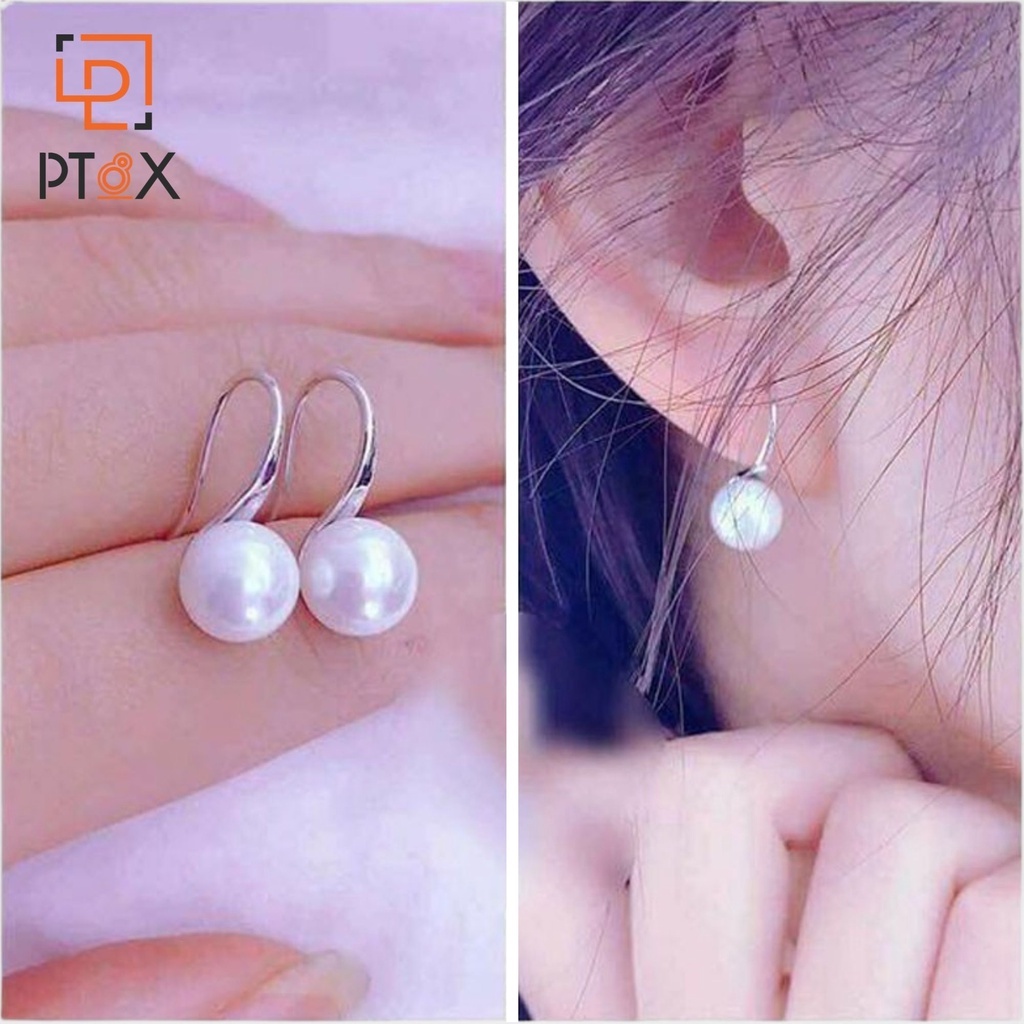 BÔNG TAI NGOC TRAI MÓC CÂU NHÂN TẠO PT8X