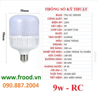 Bóng đèn LED tiết kiệm 9w