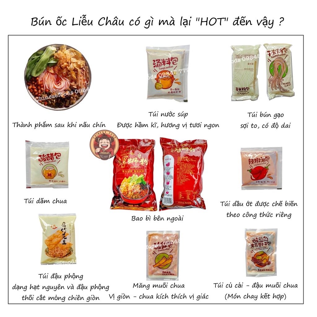 ƯU ĐÃI Mua Set 3 gói Bún Ốc Liễu Châu - Lý Tử Thất - Zhen Chan