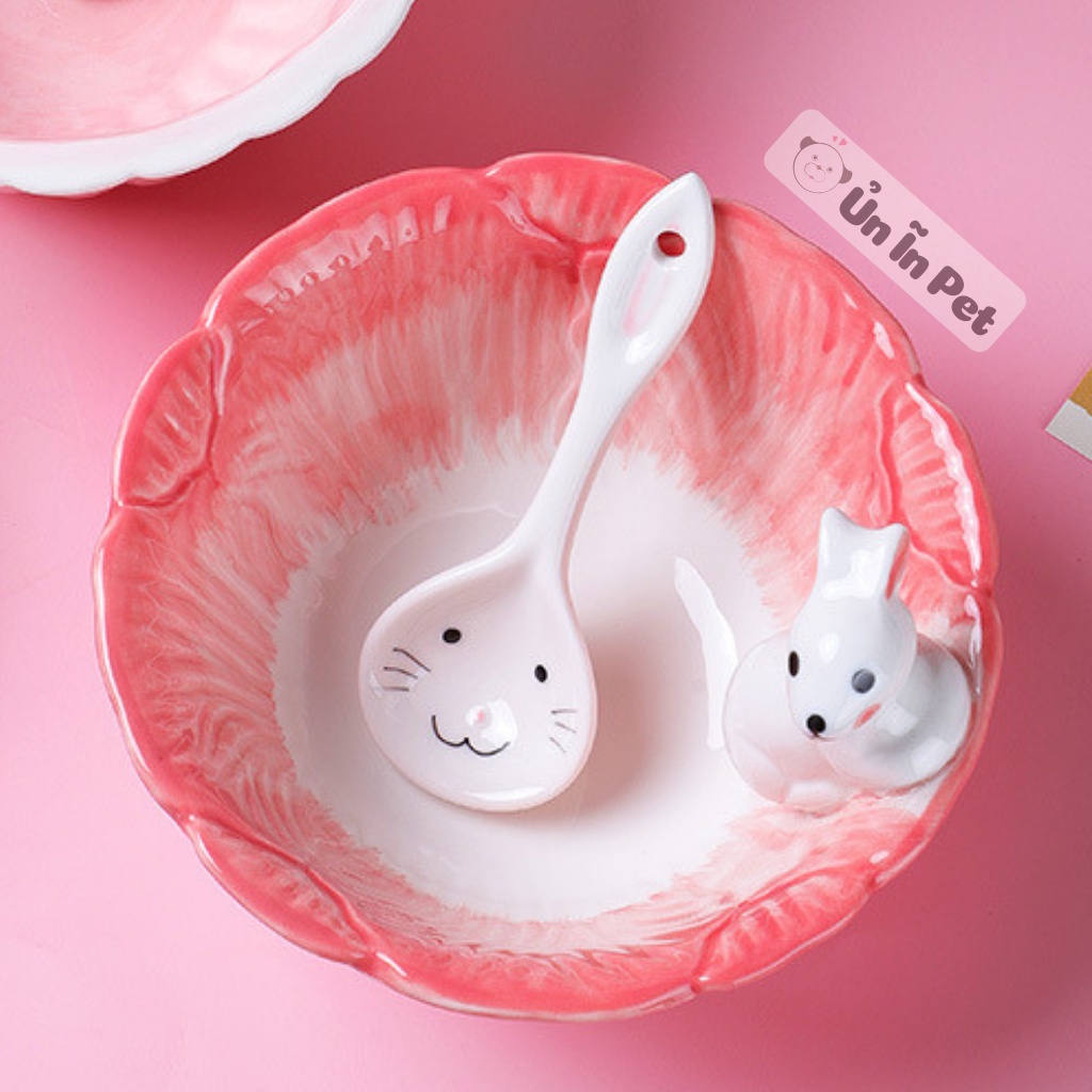 Muỗng sứ Meo Meo, thìa thức ăn cho hamster, sóc, bọ, nhím, thú cưng nhỏ