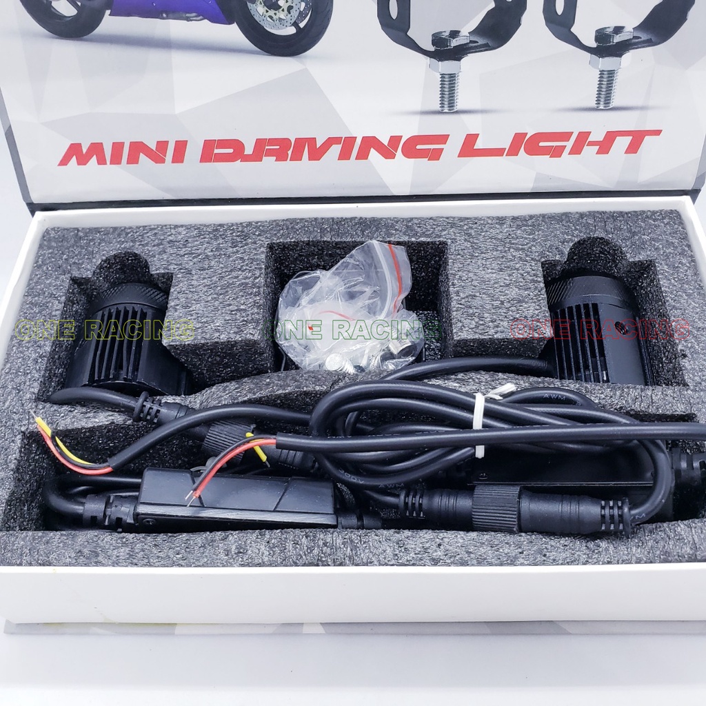 2 Đèn trợ sáng xe máy mini bi cầu led 20w siêu sáng loại 1 bảo hành 6 tháng Kèm pát gắn winner x vario sirius...