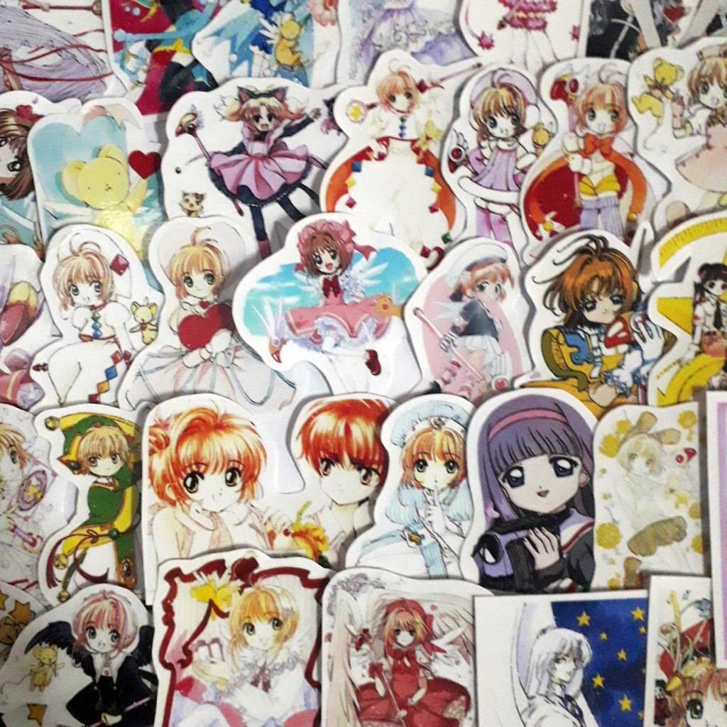 Bộ 54 sticker lá bài clow SAKURA