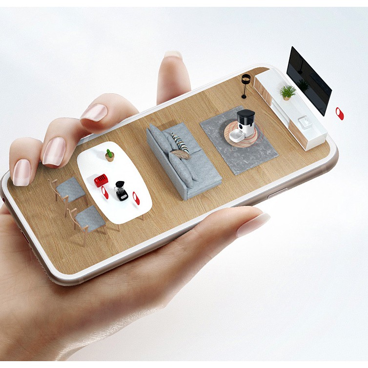 Máy cho mèo ăn tự động kết nối wifi có camera có app máy ăn cho mèo tự động dung tích lớn 6L