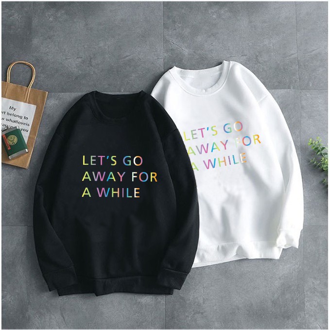 Áo Sweeter Nỉ Trơn Dài Tay Let Go Phản Quang