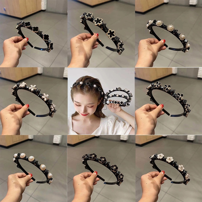 Băng đô nhiều lớp đính đá thời trang Hàn Quốc