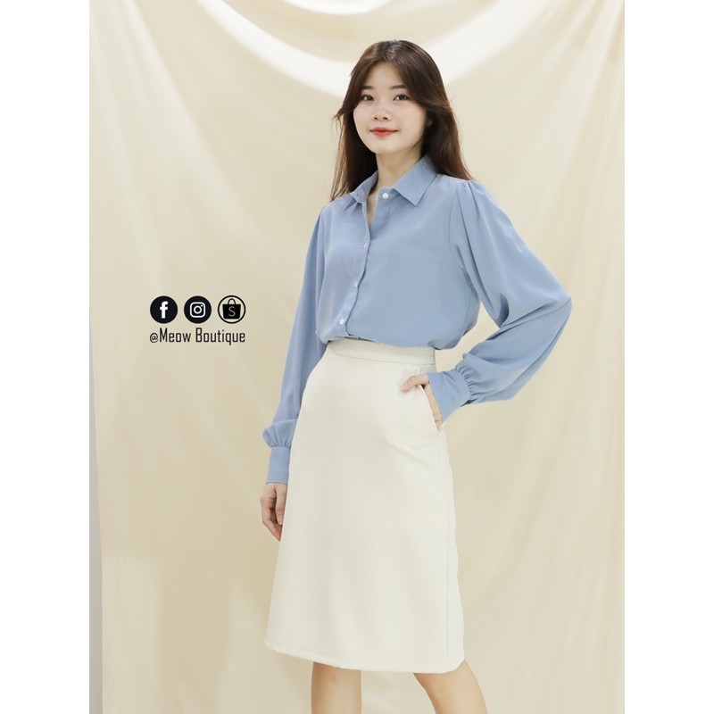 Chân Váy công sở form A midi có túi 2 bên Meow Boutique | BigBuy360 - bigbuy360.vn