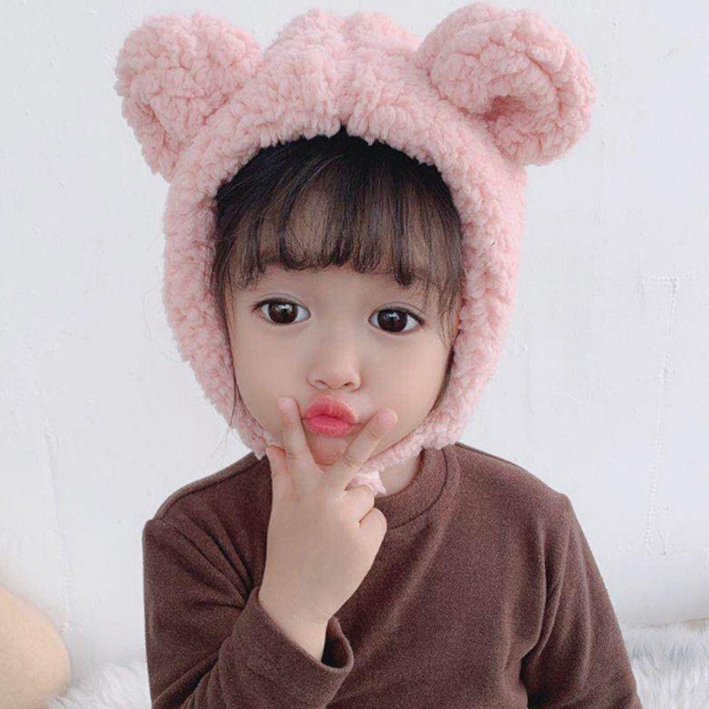 Layor1 Mũ Len Dệt Kim Phối Lông Thỏ Giữ Ấm Mùa Đông