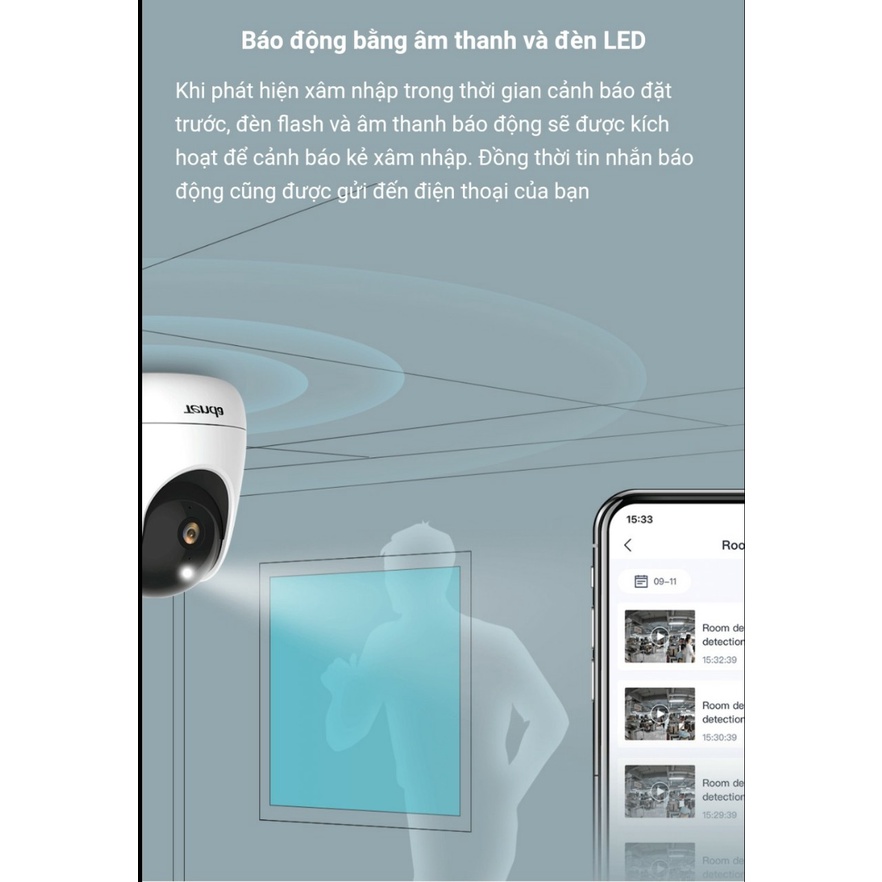 Camera IP Wifi Tenda CP3 Full HD 1080P 360° Hãng Phân Phối Chính Thức