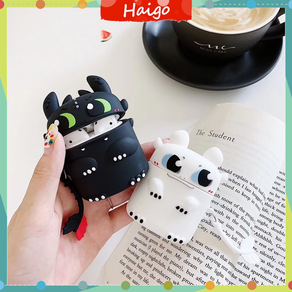 Mềm Silicone Airpods 1/2/Pro - Thời trang dễ thương 3D Dragon Case phù hợp cho Apple Airpods #HG216