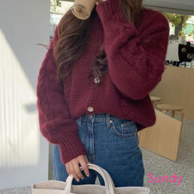 Áo Khoác Cardigan Nữ Màu Hồng