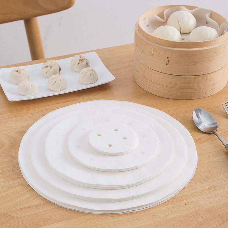 Set 100 giấy silicone lót hấp bánh hình tròn chống dính tiện lợi