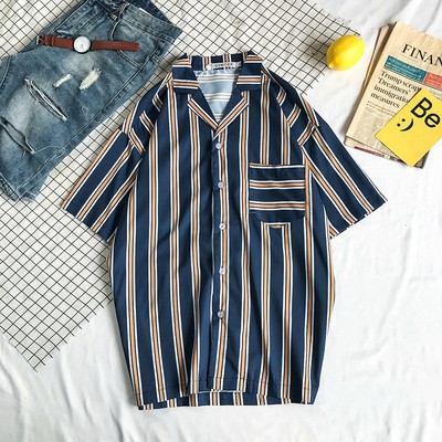 [ORDER] Áo Sơmi cộc tay Unisex kẻ vintage - T1.59 - Ngắn tay