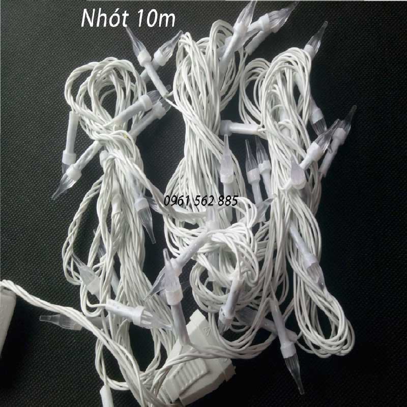 Đèn Nháy Led Nhót  DâyTrắng Dài 10m Chống Nước Siêu Bền-Nhiều Màu_Model Mới Nhất 2021