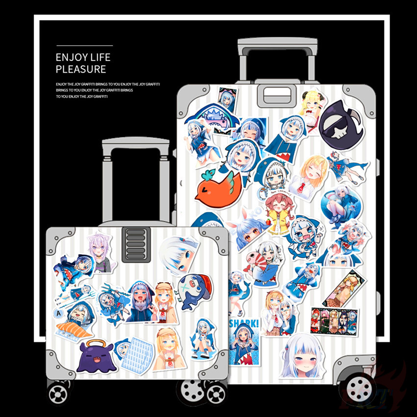 ❉ Hololive Vtuber Gawr Gura Series 01 Stickers ❉ 50Pcs/Set Fashion DIY Waterproof Decals Doodle Stickers