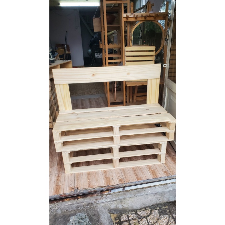 Bộ Sofa pallet hiện đại cao 20cm Có tựa Lưng - Homevuive