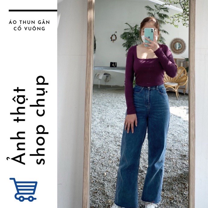 Áo Cổ Vuông Dáng Croptop,Siêu Cá Tính, áo croptop nữ 2022 | BigBuy360 - bigbuy360.vn