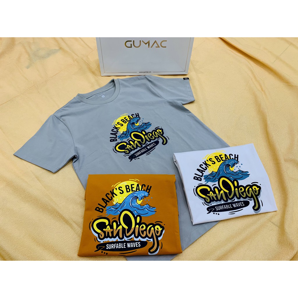 Áo thun nam in chữ GUMAC ATNB6115 | BigBuy360 - bigbuy360.vn