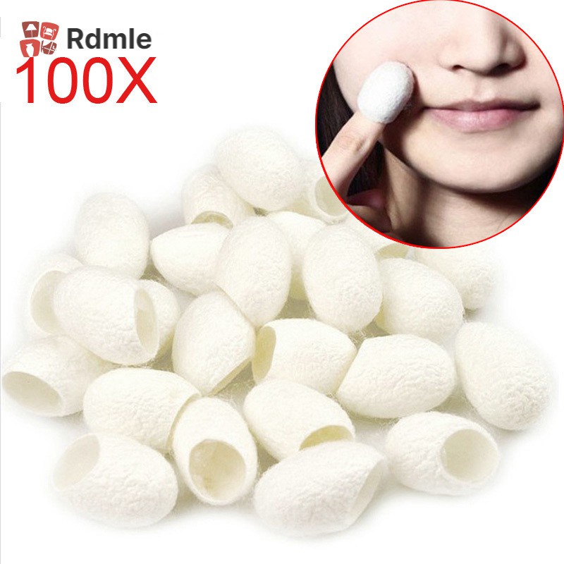 [COD]# RDMLE 100Pcs Organic Natural Silk Cocoons Silkworm Balls Facial Skin Care Scrub Purifying Acne Anti Aging Whitening