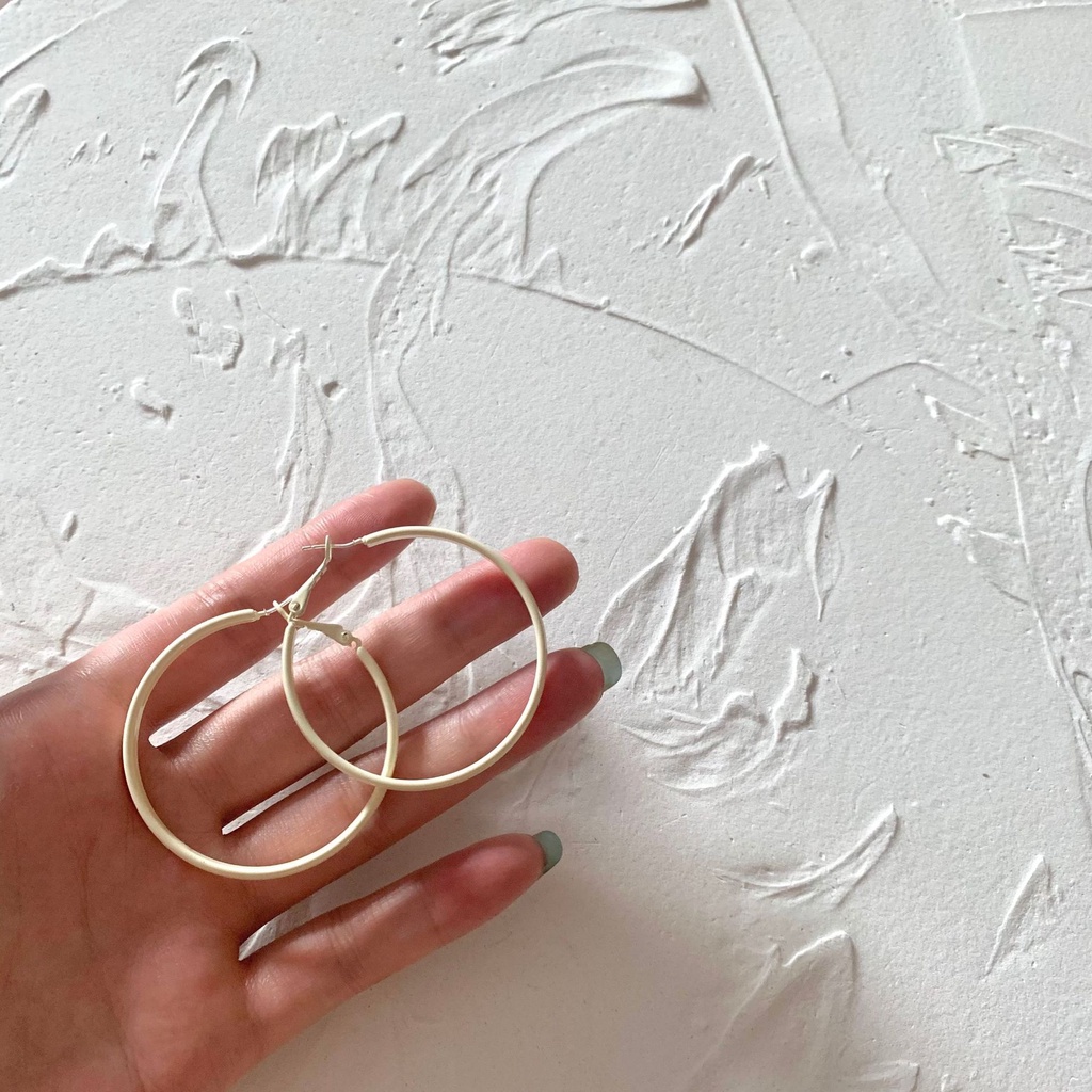 Bông tai khoen tai tròn hợp kim, phụ kiện trang sức BT016 - Filibrastyle