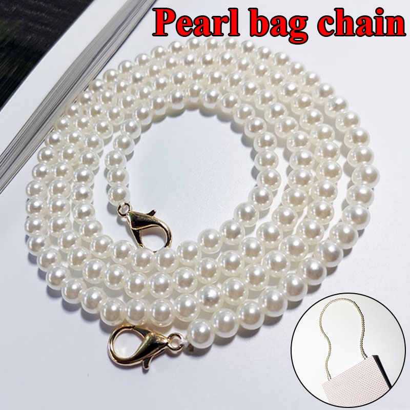 Dây đeo túi xách kiểu chuỗi hạt ngọc trai nhân tạo 8mm dễ phối đồ tiện lợi