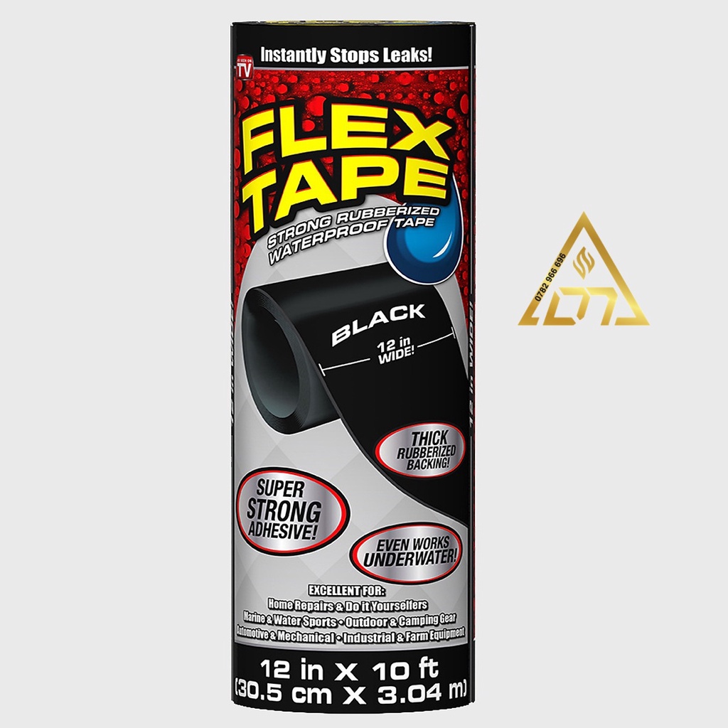 Băng keo FLEX TAPE [ HÀNG CAO CẤP]  dán vá màng bạt HDPE, dán mái tôn, vật liệu gia dụng, chống thấm nước